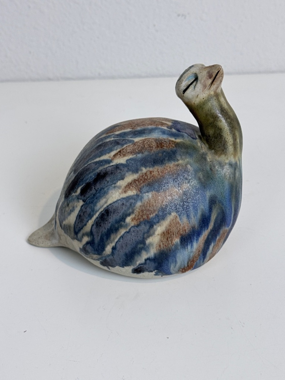 Tonala Mexican Folk Art Ceramic Bird Figurine 2010 Aida Artist Signed